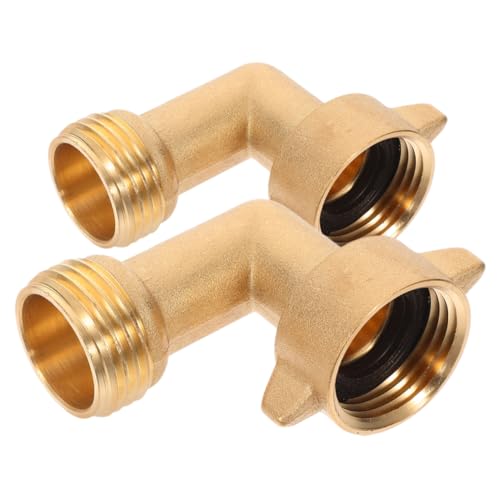 WEKADRIN Messing Schlauchanschluss Adapter Winkelstück Für Gartenschlauch Und Wasserleitung Drehbarer Fitting Für Einfache Verbindung Und Gartenbewässerung von WEKADRIN