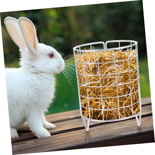 WEKADRIN Metall Heuraufe Kaninchen Futterspender aus Robustem Eisen Stabiles und Platzsparendes Design Glatte Kanten für Sichere Fütterung Geeignet für Kaninchen Meerschweinchen und von WEKADRIN