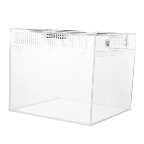 WEKADRIN Praktische Reptilien Futterbox mit Transparentem Gehäuse Langlebig und Wetterbeständig Magnetisch Verschließbar für Schlangen Taranteln Geckos Amphibien und Kleine Haustiere von WEKADRIN