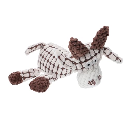 WEKADRIN Quietschendes Hundespielzeug Donkey Form Kauspielzeug aus Strapazierfähigem Baumwollseil Interaktives Schadstofffreies für Welpen und Kleine bis Mittlere Hunde Fördert Zahnpflege von WEKADRIN