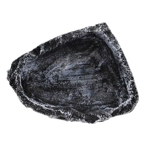 WEKADRIN Resin Schildkröten Wassernapf Terrarium Futter Schale aus Hochwertigem Harz Sichere Reptilien Trinkschale für Gecko Reptil Schildkröte Praktisches Langlebiges Futterbecken für von WEKADRIN