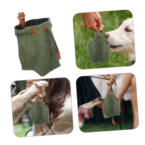 WEKADRIN Robuster Canvas Snackbeutel für Haustiere mit Großem Öffnungsdesign Tragbare Trainings und Leckerli Aufbewahrungstasche Hängend für Welpentraining und Reisen Platzsparend und von WEKADRIN