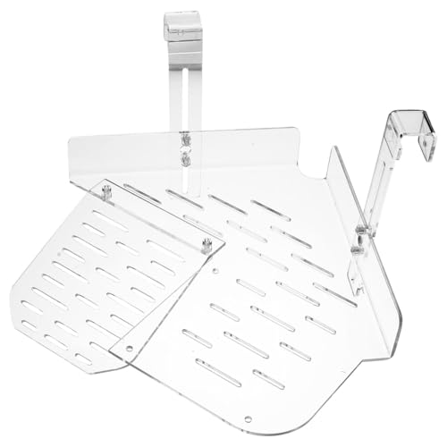 WEKADRIN Schildkrötenplattform Acryl Transparent Groß mit Haken Einfache Befestigung Sichere Sonnenbad Ruheplattform für Aquarium und Terrarium Langlebig und Leicht zu Reinigen von WEKADRIN