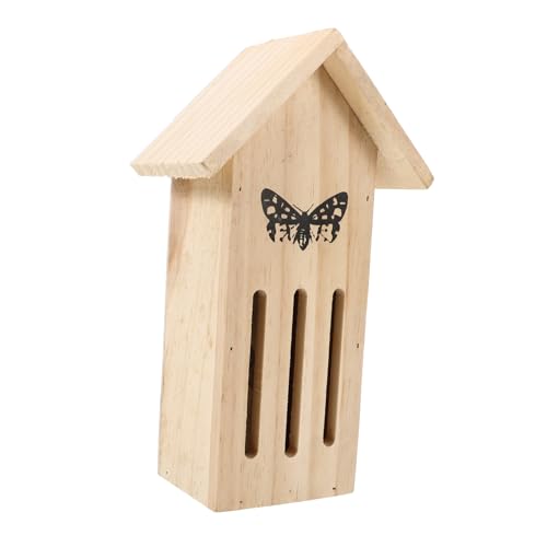 WEKADRIN Schmetterlingshaus aus Holz Wetterfestes Outdoor Insektenhotel für Garten Attraktives Habitat für Schmetterlinge zu Installieren Natürliches Design Einladende Dekoration für Ihre von WEKADRIN