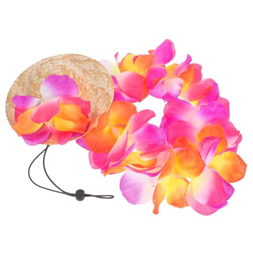 WEKADRIN Sommerliches Teiliges Hawaii Party Haustierkostüm mit Hut und Roter Blumenkranz Buntes Party Accessoire für Hunde und Katzen für Fotografie Bühne Themen und Sommerfeste WEKADRIN Sommerliches Teiliges Hawaii Party Haustierkostüm mit Hut und Roter Blumenkranz Buntes Party Accessoire für Hunde und Katzen für Fotografie Bühne Themen und Sommerfeste von WEKADRIN