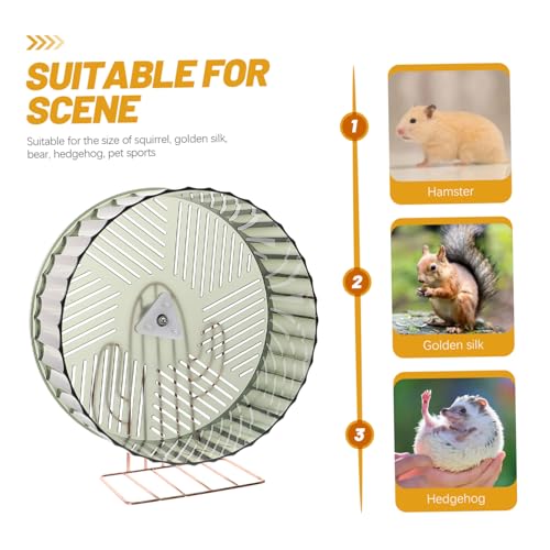 WEKADRIN Stabiles Hamsterrad mit Halterung Leises Laufrad für Hamster Rennmäuse Kleine Chinchillas Großes Haustier Laufrad Stressreduzierendes für Kleintiere von WEKADRIN
