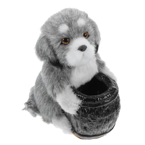WEKADRIN Stifthalter für Hunde Tierspielzeug Hundespielzeug Schreibtischdekoration mit Hund Pelztierstatuen Welpenspielzeug für Schreibtischzubehör Hund Stift Halter Plüsch Grau WEKADRIN Stifthalter für Hunde Tierspielzeug Hundespielzeug Schreibtischdekoration mit Hund Pelztierstatuen Welpenspielzeug für Schreibtischzubehör Hund Stift Halter Plüsch Grau von WEKADRIN