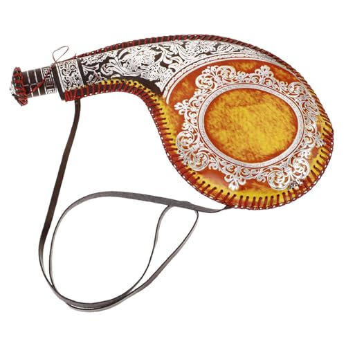 WEKADRIN Traditionelle Wasserflasche Wasserbeutel mit Trageriemen Antiker Stil Kompakt und Leicht für Outdoor Reisen und Familiengebrauch Langlebig und Elegant von WEKADRIN