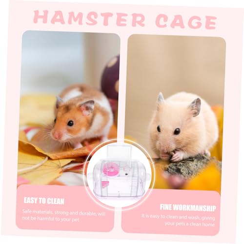WEKADRIN Transparente Hamster Transportbox mit Griff Leichter Kleintier Tragetasche für Zwerghamster und Kleine Nager Pflegeleicht Komfortabel Schützende Haustier reisebox Geeignet für von WEKADRIN