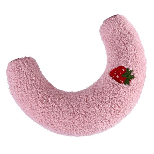 WEKADRIN U förmiges Katzen nackenkissen Kuschelkissen für Tiefen Schlaf Hautfreundlich Sanft und Bequem Geeignet für Indoor Katzen Schützend und Langlebig in Rosa von WEKADRIN