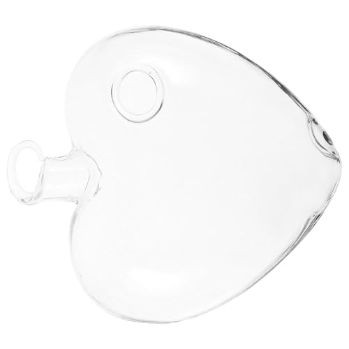 WEKADRIN Vase in Herzform Pflanzen Wasserflasche Krüge Mit Deckel Halter Für Wattepads Wasserspender Schüssel Terrarienglas Keksdose Grüne Vase Fischtankverzierung Transparent von WEKADRIN