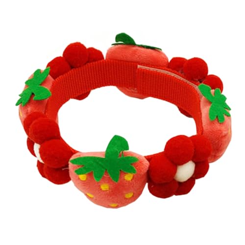 WEKADRIN Verstellbares Hundehalsband mit Blumen Strawberry Design Sanftes Hautfreundliches Halsband für Welpen und Kleine Hunde Festliche Haustierdekoration zu Weihnachten WEKADRIN Verstellbares Hundehalsband mit Blumen Strawberry Design Sanftes Hautfreundliches Halsband für Welpen und Kleine Hunde Festliche Haustierdekoration zu Weihnachten von WEKADRIN