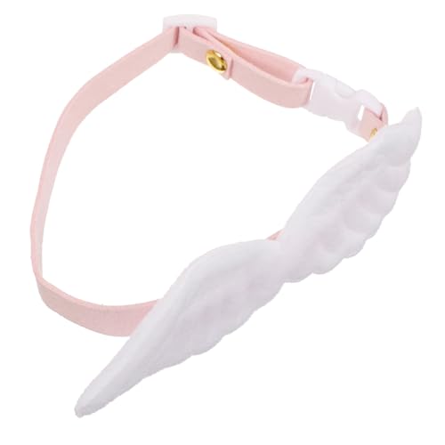 WEKADRIN Verstellbares Weißes Katzenhalsband mit Dekorativen Engelsflügeln Strapazierfähiges Material Accessoire für Haustiere bei Halloween und Outdoor WEKADRIN Verstellbares Weißes Katzenhalsband mit Dekorativen Engelsflügeln Strapazierfähiges Material Accessoire für Haustiere bei Halloween und Outdoor von WEKADRIN