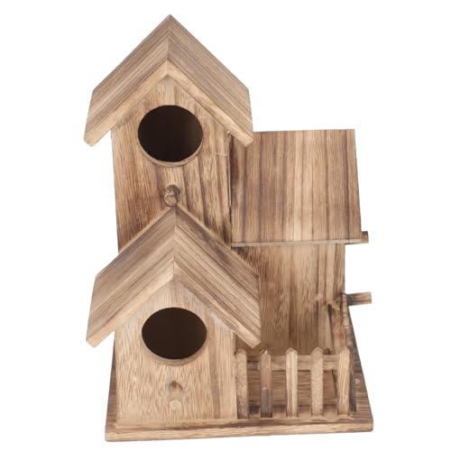 WEKADRIN Vogelhaus Holz Nistkasten Parrot Breeding Cottage Wetterfestes Vogelhäuschen Außenbereich Wetterfester Nistplatz für Wildvögel mit Mehrfachöffnung und Stabilem Holzdesign WEKADRIN Vogelhaus Holz Nistkasten Parrot Breeding Cottage Wetterfestes Vogelhäuschen Außenbereich Wetterfester Nistplatz für Wildvögel mit Mehrfachöffnung und Stabilem Holzdesign von WEKADRIN