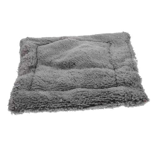 WEKADRIN Weiches Dickes Lammfell winterbett für Kleine Haustiere Warmes Schlafkissen für Meerschweinchen Hamster Igel und Chinchilla Komfortable Schlafmatte für Kleintierkäfige Graues von WEKADRIN