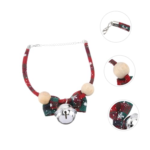 WEKADRIN Weihnachtliches Haustier hundehalsband mit Stilvoller Schleife und Glocke Dekoratives Verstellbares Halsband für Kleine bis Mittelgroße Hunde und Angenehmes Komfortables Design von WEKADRIN