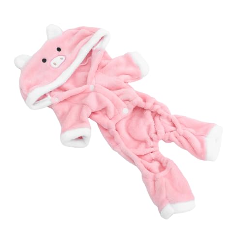 WEKADRIN Weihnachtliches Haustier-kostüm Schwein Hoodie Warmes Halloween Neujahr Leicht Anzuziehen Kuscheliger Kapuzenpullover für Hunde und Katzen Festlicher Party-Look von WEKADRIN