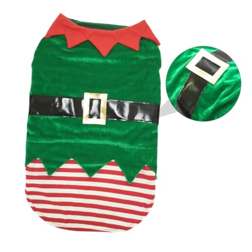WEKADRIN Weihnachtliches Hundekostüm Elf Design XL Atmungsaktiver Bequemer Haustiermantel Festliches Cosplay für Kleine bis Mittelgroße Hunde Einzigartiges Grünes Outfit für WEKADRIN Weihnachtliches Hundekostüm Elf Design XL Atmungsaktiver Bequemer Haustiermantel Festliches Cosplay für Kleine bis Mittelgroße Hunde Einzigartiges Grünes Outfit für von WEKADRIN
