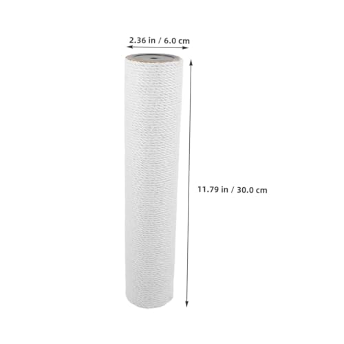 WEKADRIN Weiße Sisal kratzsäule DIY Katzenkratzbaum Ersatzspielzeug für Katzen Indoor Kratzpfosten Erweiterbar für Kletterbaum Zubehör von WEKADRIN