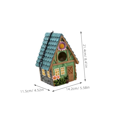 WEKADRIN Wetterfestes Resin Vogelhaus zum Aufhängen Langlebiges Nistkasten Modell für Kleine Vögel Atmungsaktiv und Robust Kreative Garten und Balkon Dekoration zum Geburtstag WEKADRIN Wetterfestes Resin Vogelhaus zum Aufhängen Langlebiges Nistkasten Modell für Kleine Vögel Atmungsaktiv und Robust Kreative Garten und Balkon Dekoration zum Geburtstag von WEKADRIN