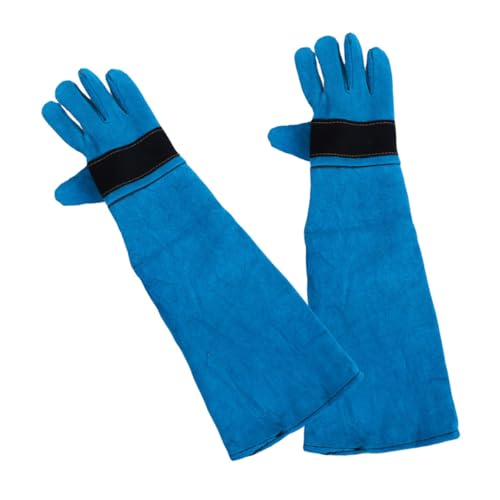 WEKAMOS 1 Paar Anti-Biss-Handschuhe Badehandschuhe Für Hunde Haustierpflegehandschuhe Fellhandschuhe Für Hunde Lange Schweißhandschuhe Tierhandschuhe Katzenbadhandschuhe Rindsleder von WEKAMOS