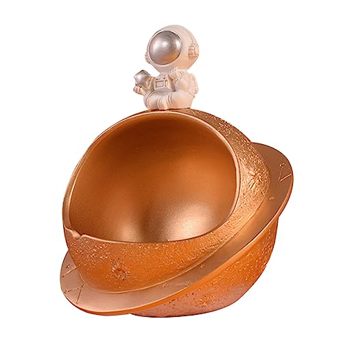 WEKAMOS 1 Stück Hamsternest Home Decor wohnungseinrichtung Summer Sleeping Nest Hamster Nest wohnungsdeko Astronaut Betthamster klein Heimdekoration Hamsterhütte aus Harz Golden von WEKAMOS