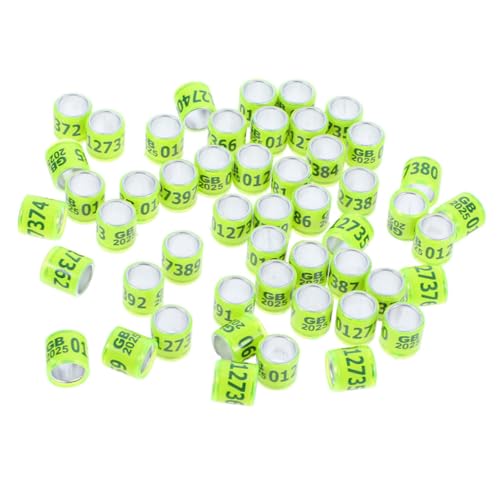 WEKAMOS 10 Stück Taubenfußring Taubenbeinringe Vogelbeinring Beinringe Für Tauben Markierungsbänder Für Tauben Vogeltauben-beinringe Aluminium-Kunststoff Light Green WEKAMOS 10 Stück Taubenfußring Taubenbeinringe Vogelbeinring Beinringe Für Tauben Markierungsbänder Für Tauben Vogeltauben-beinringe Aluminium-Kunststoff Light Green von WEKAMOS