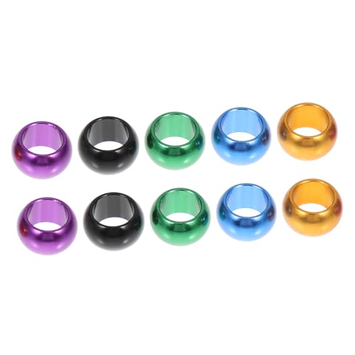 WEKAMOS 10 Stück Teiliges Aluminium Vogel Fußringe Bunte Farbmischung Gold Blau Grün Schwarz Praktische Tauben und Brieftauben Beinbänder für Taubenmarkierung und Vogelzucht von WEKAMOS