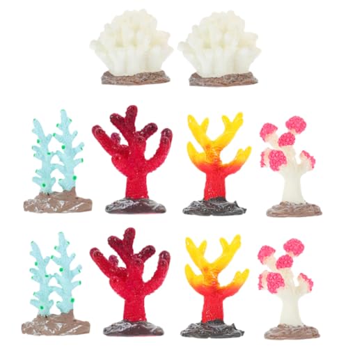 WEKAMOS 10 Stück Teiliges Aquarium Korallen Dekor aus Langlebigem Harz Farbige Mini Korallenornamente für Süß Salzwasser fischbecken Fischfreundliche Landschaftsdeko für Aquarien WEKAMOS 10 Stück Teiliges Aquarium Korallen Dekor aus Langlebigem Harz Farbige Mini Korallenornamente für Süß Salzwasser fischbecken Fischfreundliche Landschaftsdeko für Aquarien von WEKAMOS