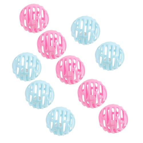 WEKAMOS 10 Stück Teiliges Katzenspielzeug Bunte Plastikkratzbälle mit Glocken Interaktives Katzenball für Kätzchen Fördert Bewegung und Krallenpflege für Wohnungskatzen Zufällige Farbe von WEKAMOS