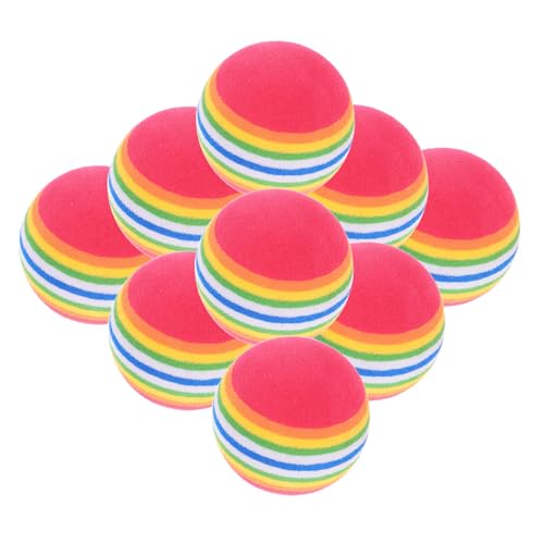 WEKAMOS 10 Stück Teiliges Katzenspielzeug Eva Schwimmende Bunte Bälle Interaktives Kauspielzeug für Kätzchen und Hunde Fördert Training Spiel und Bewegung Farblich Zufällige Farbe von WEKAMOS