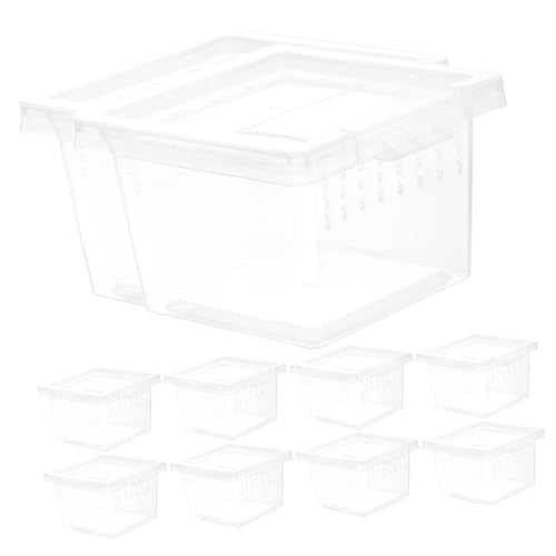 WEKAMOS 10 Stück Reptil Futterbox Transparente Zuchtbox für Reptilien und Insekten für Eidechsen Spinnen Frösche und Verschleißfest und Bruchsicher Zubehör für Terrarien WEKAMOS 10 Stück Reptil Futterbox Transparente Zuchtbox für Reptilien und Insekten für Eidechsen Spinnen Frösche und Verschleißfest und Bruchsicher Zubehör für Terrarien von WEKAMOS