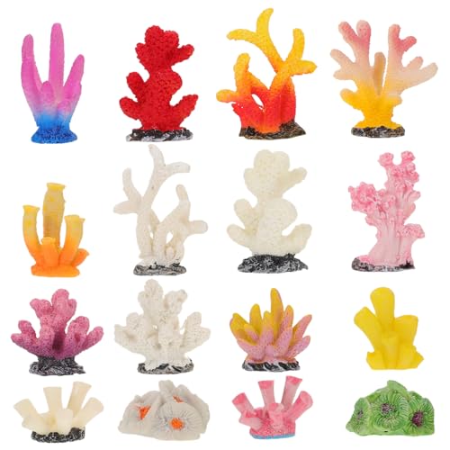 WEKAMOS 16 Stück Teiliges Aquarium Dekor Künstliche Korallenpflanzen aus Ungiftigem Pflegeleichtes Fischbecken Deko für Zuhause Mini Deko für Aquarien und Betta Fischbecken WEKAMOS 16 Stück Teiliges Aquarium Dekor Künstliche Korallenpflanzen aus Ungiftigem Pflegeleichtes Fischbecken Deko für Zuhause Mini Deko für Aquarien und Betta Fischbecken von WEKAMOS