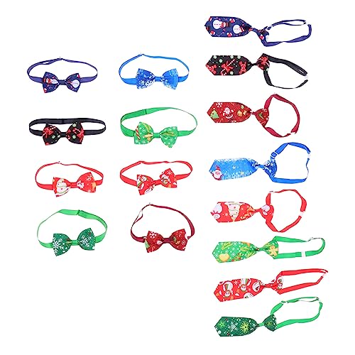 WEKAMOS 16 Stück Teiliges Weihnachts Hundehalsband Verstellbar Leichte Waschbare Haustier Fliegen aus Atmungsaktivem Hautfreundlichem Gurtband für Kleine bis Große Hunde und Festliche WEKAMOS 16 Stück Teiliges Weihnachts Hundehalsband Verstellbar Leichte Waschbare Haustier Fliegen aus Atmungsaktivem Hautfreundlichem Gurtband für Kleine bis Große Hunde und Festliche von WEKAMOS