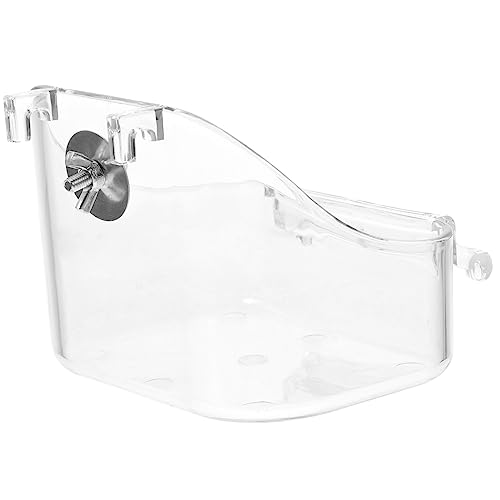 WEKAMOS 1Satz Vogeldusche für Käfige Transparente Multifunktions Badewanne für Kleine Hängendes Futter und Wasserbehälter für Papageien Wellensittiche und Nymphensittiche WEKAMOS 1Satz Vogeldusche für Käfige Transparente Multifunktions Badewanne für Kleine Hängendes Futter und Wasserbehälter für Papageien Wellensittiche und Nymphensittiche von WEKAMOS