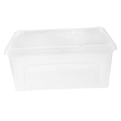 WEKAMOS 1Stück Kunststoff Transparente Reptilienbox für Spinnen Skorpione Geckos Insekten und Schildkröten mit Luftloch für Optimale Belüftung für Transport und Fütterung von Kleinen WEKAMOS 1Stück Kunststoff Transparente Reptilienbox für Spinnen Skorpione Geckos Insekten und Schildkröten mit Luftloch für Optimale Belüftung für Transport und Fütterung von Kleinen von WEKAMOS