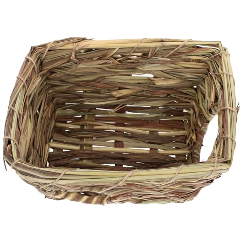 WEKAMOS 1Stück Kuschelnest für Haustiere Geflochtenes Schilfgras Tiernest für Meerschweinchen und Chinchillas Atmungsaktiv und Bequem von WEKAMOS
