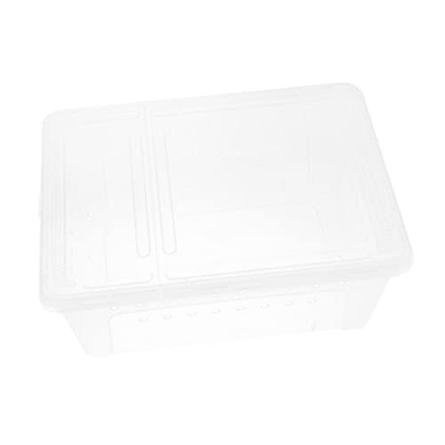 WEKAMOS 1Stück Reptil Fütterungsbox aus Kunststoff Transparente Zuchtbox für Eidechsen Spinnen Schildkröten und Frösche mit Überlappungsverschluss und Belüftungsdesign Türiges Terrarium WEKAMOS 1Stück Reptil Fütterungsbox aus Kunststoff Transparente Zuchtbox für Eidechsen Spinnen Schildkröten und Frösche mit Überlappungsverschluss und Belüftungsdesign Türiges Terrarium von WEKAMOS