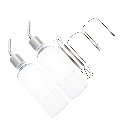 WEKAMOS 2 STÜCK Hängende Trinkflasche für Haustiere Wasserspender für Kaninchen Meerschweinchen und Chinchillas aus Langlebigem und Installieren Auslaufsicher Transparentes Design zur WEKAMOS 2 STÜCK Hängende Trinkflasche für Haustiere Wasserspender für Kaninchen Meerschweinchen und Chinchillas aus Langlebigem und Installieren Auslaufsicher Transparentes Design zur von WEKAMOS