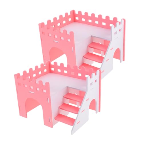 WEKAMOS 2 Stück Hamster Doppelstock Versteck aus Robustem Material mit Leiter Kratzfestes Kleintierhaus für Zwerghamster und Meerschweinchen Spielerisches Gehege Zubehör WEKAMOS 2 Stück Hamster Doppelstock Versteck aus Robustem Material mit Leiter Kratzfestes Kleintierhaus für Zwerghamster und Meerschweinchen Spielerisches Gehege Zubehör von WEKAMOS