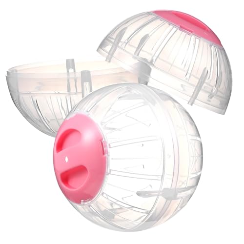WEKAMOS 2 Stück Hamster Sportball Hamster Gießen Meerschweinchen Übung Lautloses Hamsterrad Hamsterball Für Zwerghamster Zwerghamsterrad Hund Tiere Haustier Hamster Untertassenrad Plastik von WEKAMOS