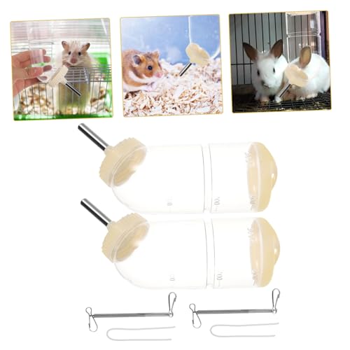 WEKAMOS 2 Stück Haustier Trinkflasche für Hamster Kaninchen Meerschweinchen Auslaufsicher Druckfest Umkipp mit Federhalterung für Käfige Kleiner Tiere WEKAMOS 2 Stück Haustier Trinkflasche für Hamster Kaninchen Meerschweinchen Auslaufsicher Druckfest Umkipp mit Federhalterung für Käfige Kleiner Tiere von WEKAMOS
