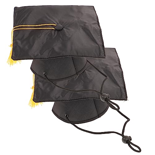 WEKAMOS 2 Stück Haustier-abschlusshut Hundemütze Schwarze Abschlusskappe Requisiten Welpendoktor Cosplay Hundeabschlussmütze Zubehör Stirnband Für Abschlusskappen Quaste Party Schule Black WEKAMOS 2 Stück Haustier-abschlusshut Hundemütze Schwarze Abschlusskappe Requisiten Welpendoktor Cosplay Hundeabschlussmütze Zubehör Stirnband Für Abschlusskappen Quaste Party Schule Black von WEKAMOS