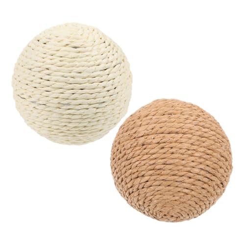 WEKAMOS 2 Stück Katze Sisalkugel Für Kätzchen Kratzt Anregend Neckisch Groß Kratzer Übung Haustier Kratzen Drinnen Katzenball Katze Kratzbälle Katzenbedarf Hanfseil WEKAMOS 2 Stück Katze Sisalkugel Für Kätzchen Kratzt Anregend Neckisch Groß Kratzer Übung Haustier Kratzen Drinnen Katzenball Katze Kratzbälle Katzenbedarf Hanfseil von WEKAMOS