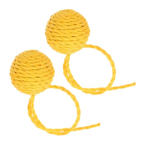 WEKAMOS 2 Stück Katzenklettergerüst Ersatzball Katzenspielzeug Für Hauskatzen Sisal Kratzbäume Katzenkratzball Katzenkratzbaum Katzenspielzeug Kratzen Katzenkratzspielzeug von WEKAMOS