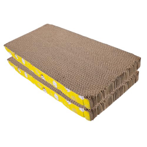 WEKAMOS 2 Stück Katzenkratzbrett aus Langlebiger Wellpappe Multifunktional als Kratzpad und Schlafplatz für Katzen und Kätzchen Kratzfest und Druckmindernd für Indoor Nutzung von WEKAMOS