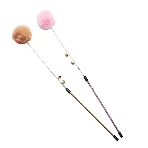 WEKAMOS 2 Stück Katzenspielzeug Set Interaktive Katzenangel mit Plüschball und Glocke Fördert Aktivität Ihrer Katze Braun WEKAMOS 2 Stück Katzenspielzeug Set Interaktive Katzenangel mit Plüschball und Glocke Fördert Aktivität Ihrer Katze Braun von WEKAMOS