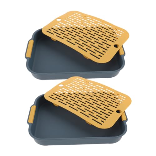 WEKAMOS 2 Stück Kleine Kaninchen Toilette Ecketoilette mit Netzboden rutschfest Kompakt und Tragbar Trainingsbox für Meerschweinchen Hamster und Zwergkaninchen Hygienische WEKAMOS 2 Stück Kleine Kaninchen Toilette Ecketoilette mit Netzboden rutschfest Kompakt und Tragbar Trainingsbox für Meerschweinchen Hamster und Zwergkaninchen Hygienische von WEKAMOS