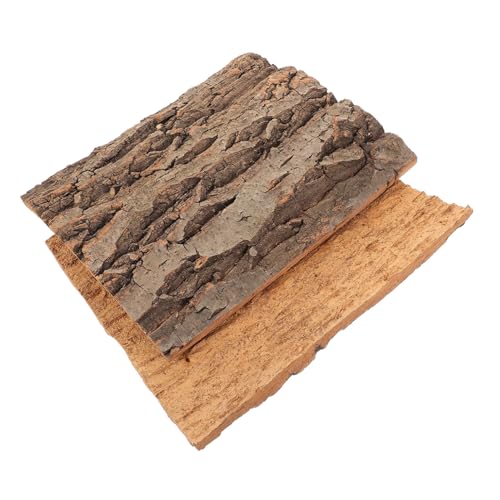 WEKAMOS 2 Stück Korkmatte für Terrarien Dekoration für Reptilien und Fische Kletterfläche für Geckos Eidechsen Schildkröten und Schlangen von WEKAMOS