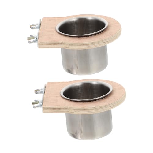 WEKAMOS 2 Stück Papagei Schüssel mit Holzregal Futter und Wasserbehälter für Vögel für Käfige und Fütterung Langlebig und Praktisch WEKAMOS 2 Stück Papagei Schüssel mit Holzregal Futter und Wasserbehälter für Vögel für Käfige und Fütterung Langlebig und Praktisch von WEKAMOS
